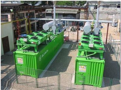 Co-generation equipment in action
